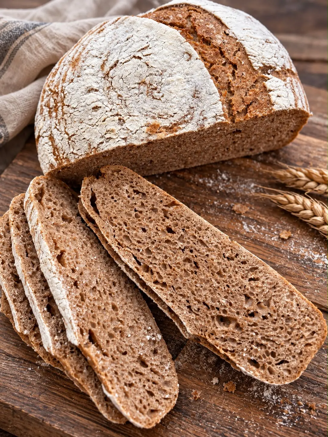 Volkoren zuurdesembrood